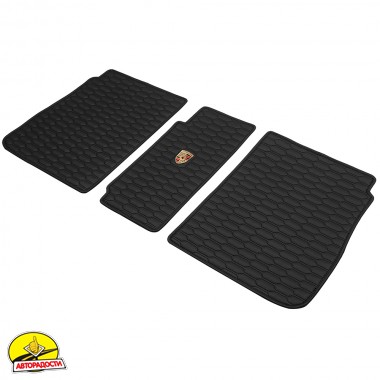 Килимки на спинки сидінь для Porsche Cayenne '17-, SOTA Design, з екошкіри, чорні  (Inliner)