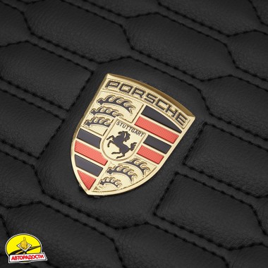 Килимки на спинки сидінь для Porsche Cayenne '17-, SOTA Design, з екошкіри, чорні  (Inliner)