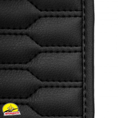 Килимки на спинки сидінь для Porsche Cayenne '17-, SOTA Design, з екошкіри, чорні  (Inliner)