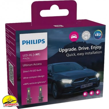 ����������� �������� Philips Ultinon Access LED H1 12V 6000K (2 ��.)