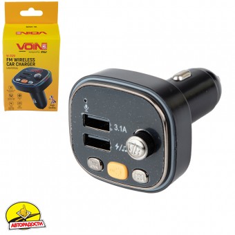 FM- Voin W-3320, 12-24V 2 USB 3.1A, Bluetooth 5.0