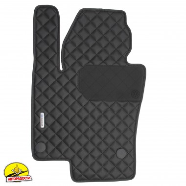 Килимки в салон Volkswagen Passat B7 '10-14, Diamond Style, з екошкіри, чорні (Inliner)