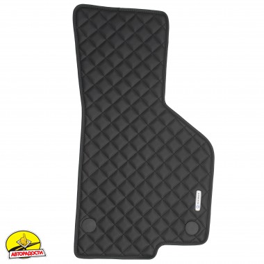 Килимки в салон Volkswagen Passat B7 '10-14, Diamond Style, з екошкіри, чорні (Inliner)