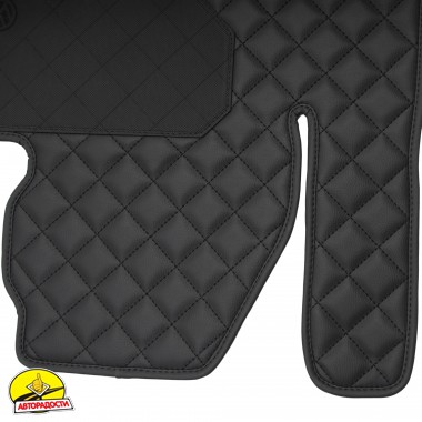 Килимки в салон Volkswagen Passat B7 '10-14, Diamond Style, з екошкіри, чорні (Inliner)