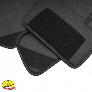Килимки в салон Volkswagen Passat B7 '10-14, Diamond Style, з екошкіри, чорні (Inliner)
