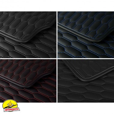 Килимок в багажник Mazda CX-50 '22- , екошкіра, Geometric Design, чорний (Inliner)