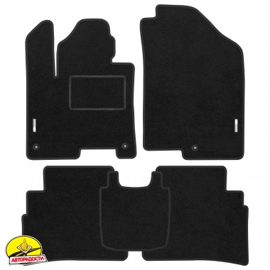 Килимки в салон Kia Sportage 5 '23- США (ДВЗ) текстильні, чорні (Стандарт)
