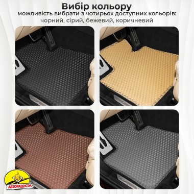 Гумові килими Audi Q5 (8R) '08-17 (з лентяйкою) коричневі (NeoGum)