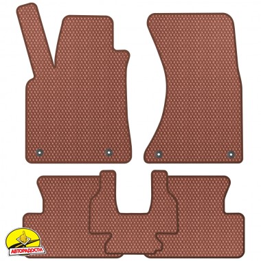 Гумові килими Audi Q5 (8R) '08-17 (з лентяйкою) коричневі (NeoGum)