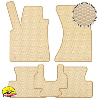 Килимки в салон Audi Q5 (8R) '08-17 (з лентяйкою) EVA бежеві (Kinetic)