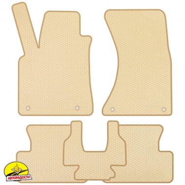 Килимки в салон Audi Q5 (8R) '08-17 (з лентяйкою) EVA бежеві (Kinetic)