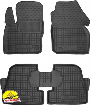 Килимки в салон для Ford Focus III '11-18 гумові, чорні (AVTO-Gumm)