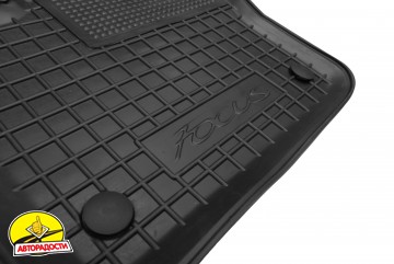 Килимки в салон для Ford Focus III '11-18 гумові, чорні (AVTO-Gumm)
