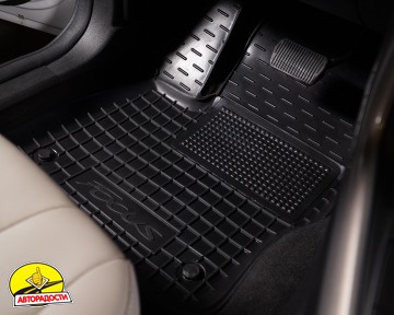 Килимки в салон для Ford Focus III '11-18 гумові, чорні (AVTO-Gumm)