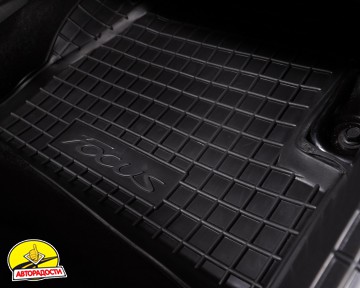 Килимки в салон для Ford Focus III '11-18 гумові, чорні (AVTO-Gumm)