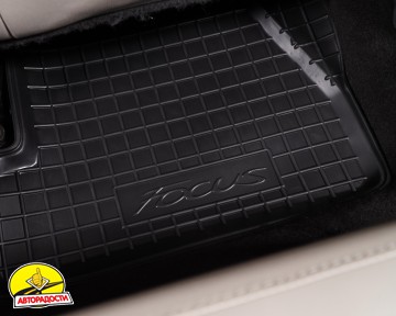 Килимки в салон для Ford Focus III '11-18 гумові, чорні (AVTO-Gumm)