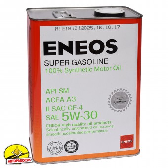 Eneos Super Gasoline API SM/ILSAC GF-4 5W-30, 4 л - Купить в Киеве ...