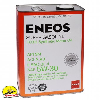 Eneos Super Gasoline API SM/ILSAC GF-4 5W-30, 4 