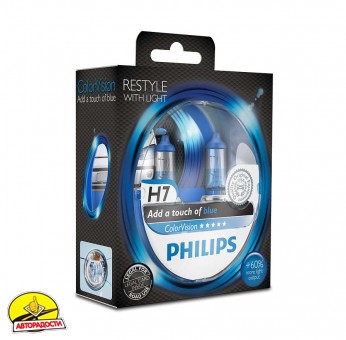 ����������� �������� Philips ColorVision Blue H7 55W 12V (��������: 2 ��.)